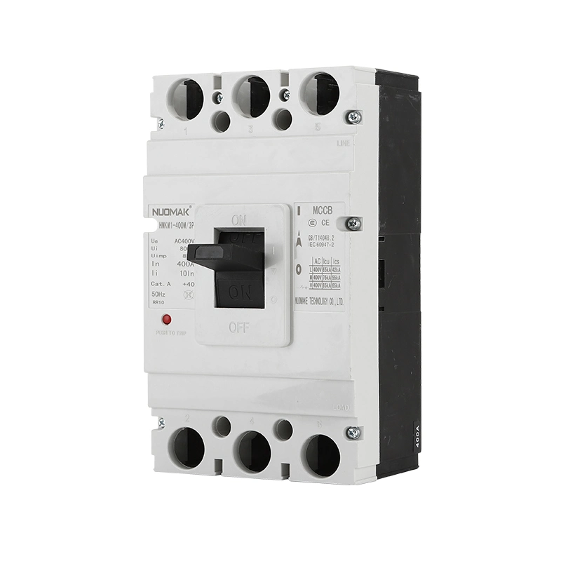 Nuomake MCCB 800V AC50/60Hz 400V 400A Moulded Case Circuit Breaker CE 350A 315A 3p 4pfactory Direct Sale Car Battery Pile Special MCCB