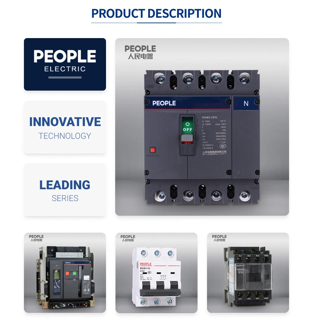 People Rdc5-6511 3p&3 Poles Magnetic Contactor Motor Control AC Contactor