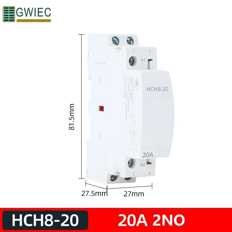 20A 25A 40A 63A China Manufacturer Hch Modular AC Contactor 2pole in