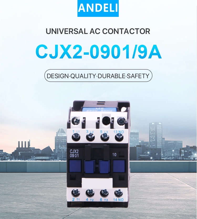 Andeli Contactor Cjx2-0901 9A 380V AC Magnetic Contactor