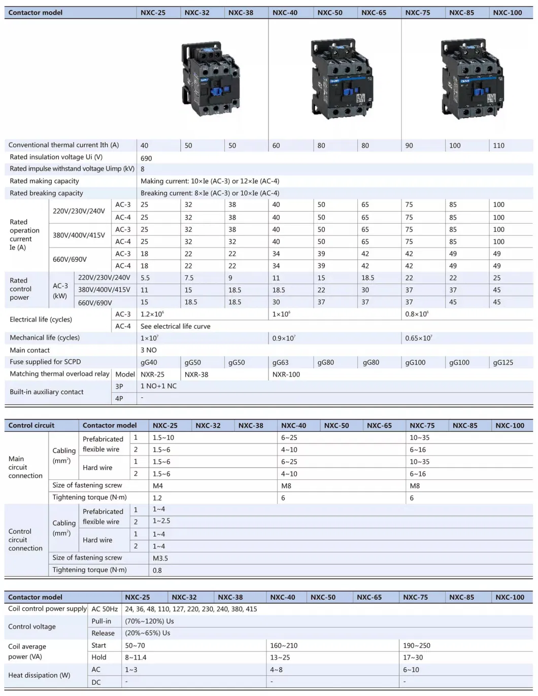 Chint Original Brand Nxc-06m01 Nxc-06m10 Nxc-09m01 Nxc-09m10 Nxc-06m/4 Nxc-06m/22 Nxc-09m/4 Nxc-09m/22 24V 110V 220V 380V Chnt Nxc Mini Contactor