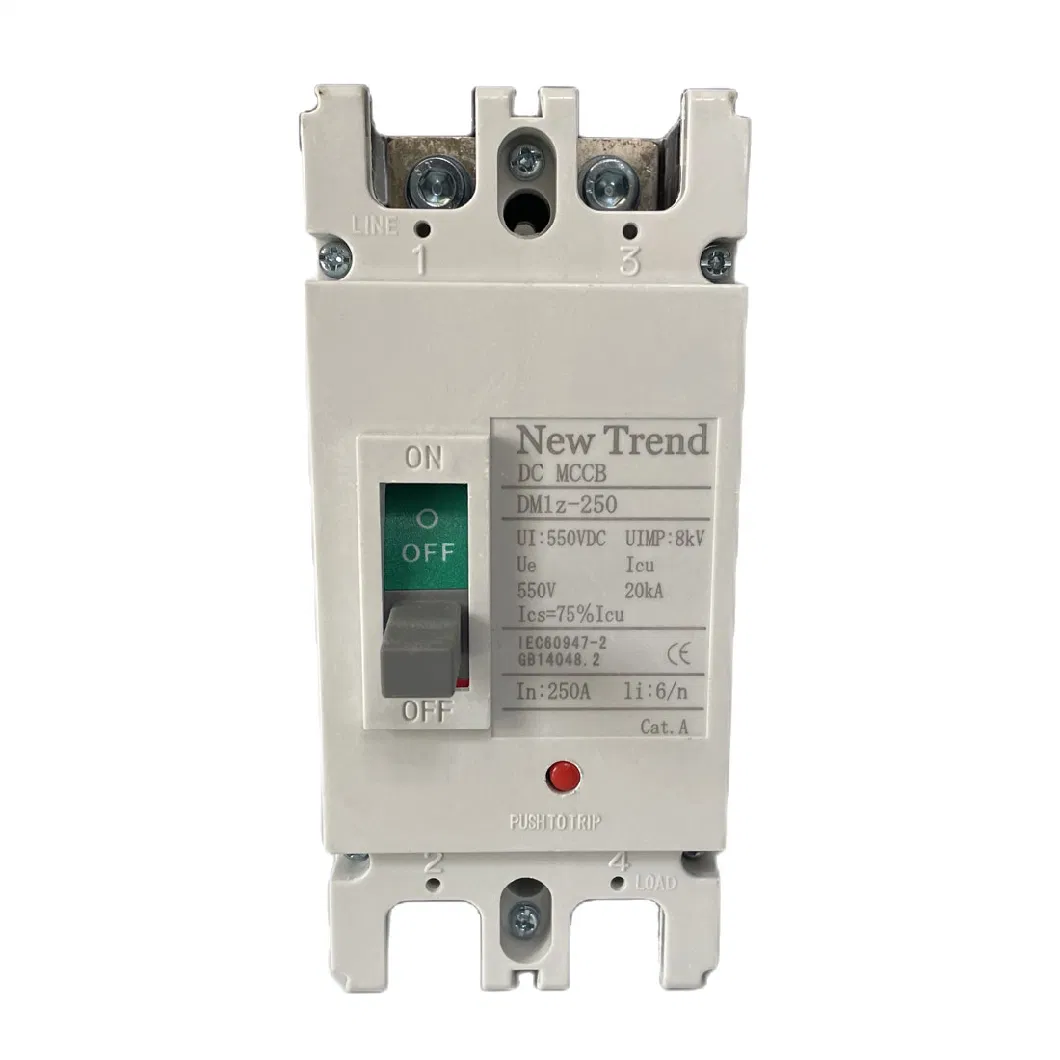 1 Pole 200 AMPS 250 AMPS 150A 160A 200A 250A DC 12V 24V 36V 48V 100V 250V 1p Solar PV DC Circuit Breaker MCCB