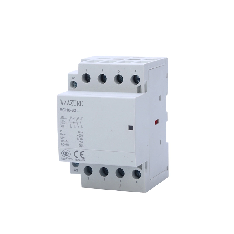 4p 63A DIN Rail Modular Contactor with Competitive Price AC/DC 24V 36V