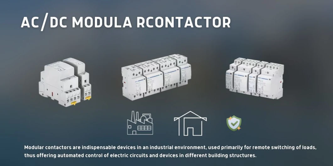 AC Modular Contactor 2 Pole 1, 2, 3modules 16A-125A for Solar PV, Battery Energy Storage