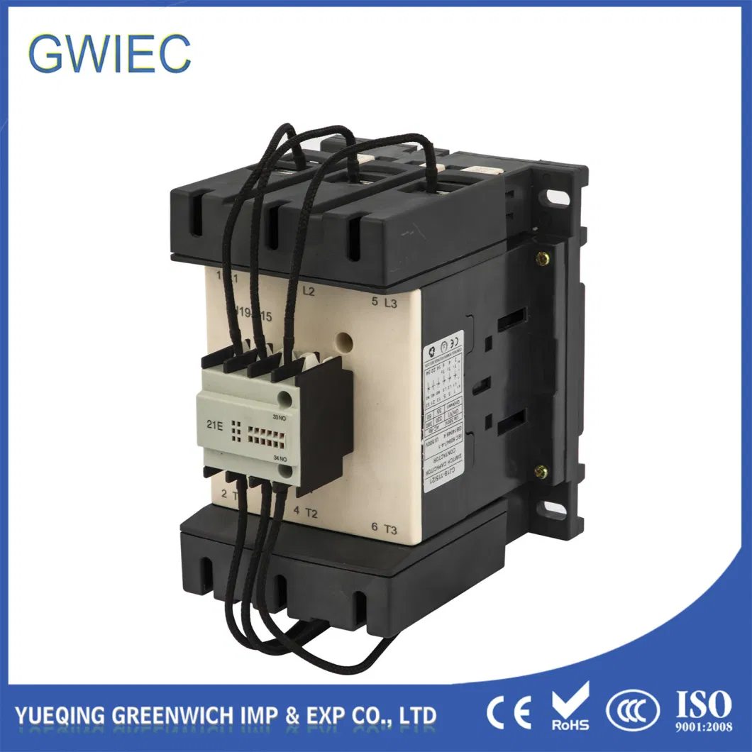 Sliver Contact AC Power Contactor Electrical Cj19-170 Changeover Capacitor with High Quality