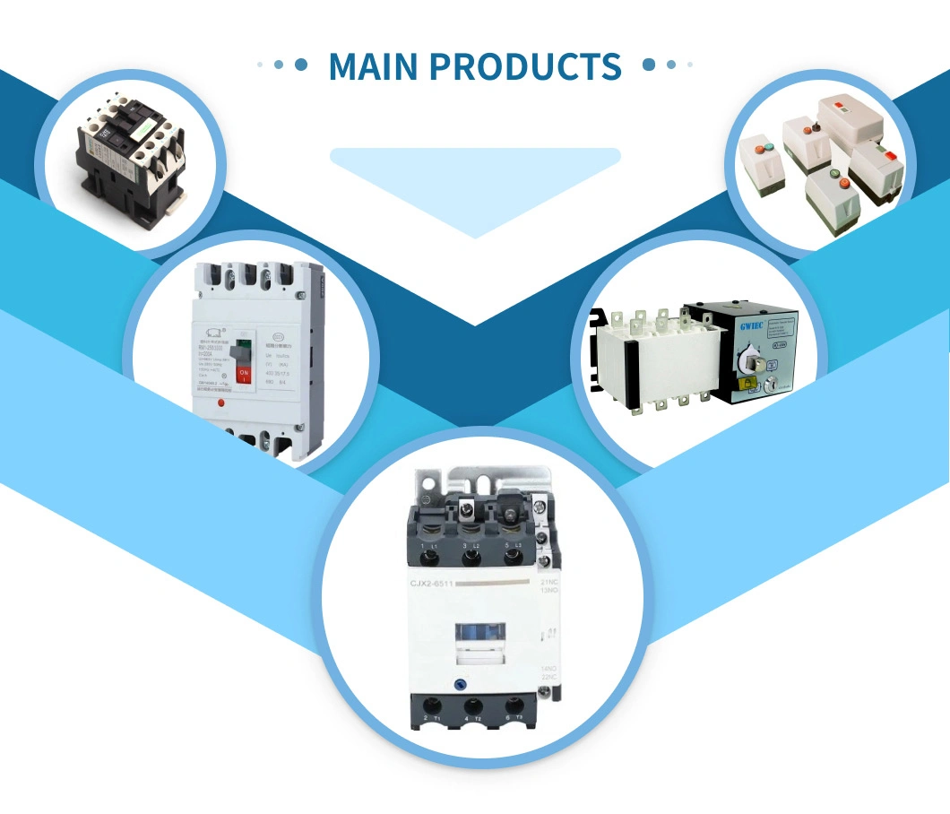 Sliver Contact AC Contactor Electric 3 Pole 50kVA Changeover Capacitor with Factory Price