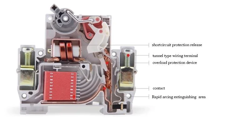 People Rdb5-63 Series 1p 10A Switch AC/DC MCB Miniature/Mini Circuit Breaker 2p/3p/4p Air Circuit Breaker with CE