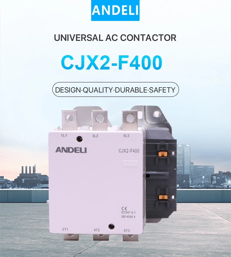 Andeli Cjx2-F400 400A 380V 20A 1p 1.5p 2p 3p Air Conditioning Magnetic Contactor 110V 277V Air-Conditioner Contactor