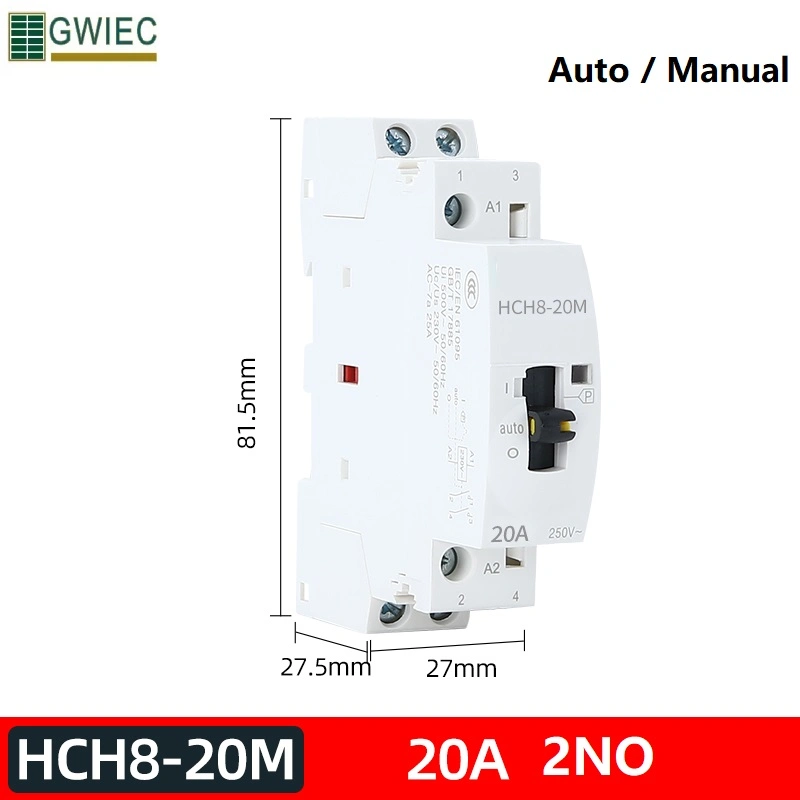20A 25A 40A 63A China Manufacturer Hch Modular AC Contactor 2pole in