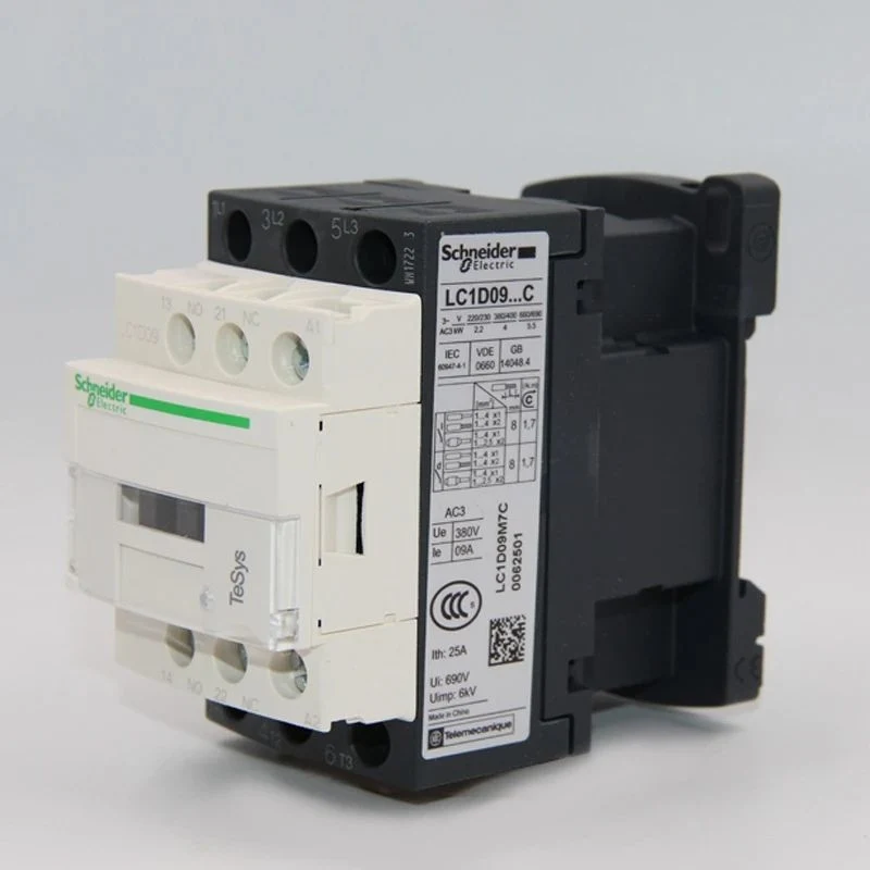 Schnei Der Electric LC1d09m7c Q7c F7c B7c Coil 220V 380 110AC 50/60Hz Contactor Rrelay Tesys 3p 9A 1no+1nc Load Standard LC1d