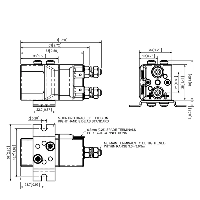 Albright Sw60-40p Scooter Air Conditioner Heater DC Contactor 24V 80A