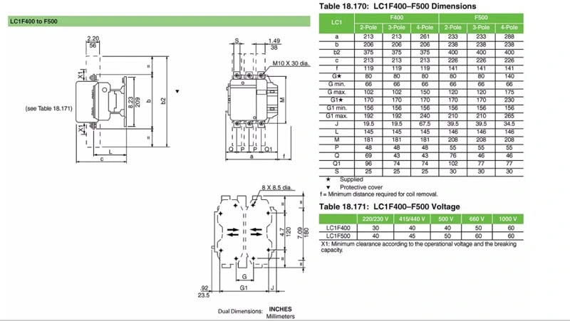 LC1-F 400A AC Contactor for Power Distribution Box