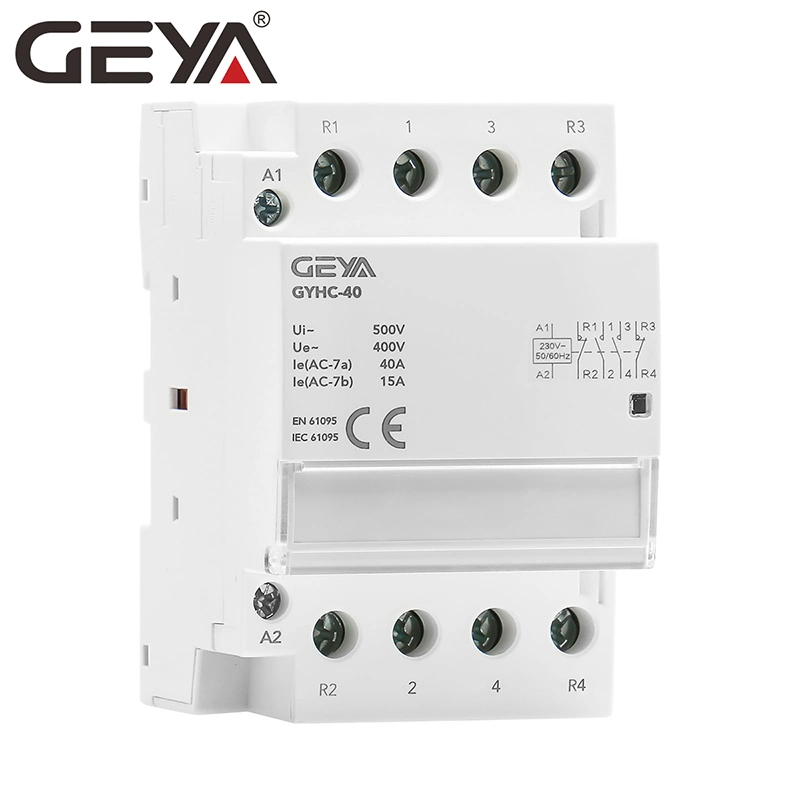 GEYA GYHC 40A 63A Contactor 3NO 110V 220V AC Coil Electrical Magnetic Contactors with CE CB Certificate
