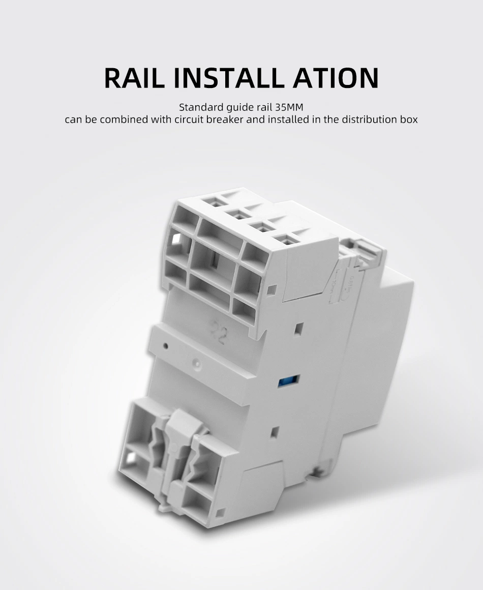 Nch8 Series CE Rail Small AC Contactor for Home and Builder Business 25A 20A 1p/2p/4p 220V Single Phase
