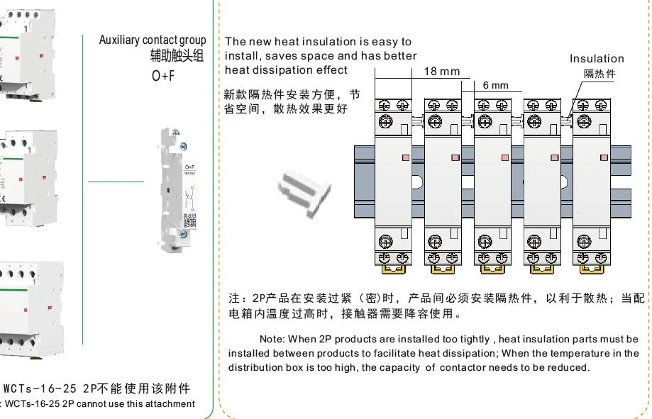 25A Automatic Function Household AC Contactor (WCTS-25/40)