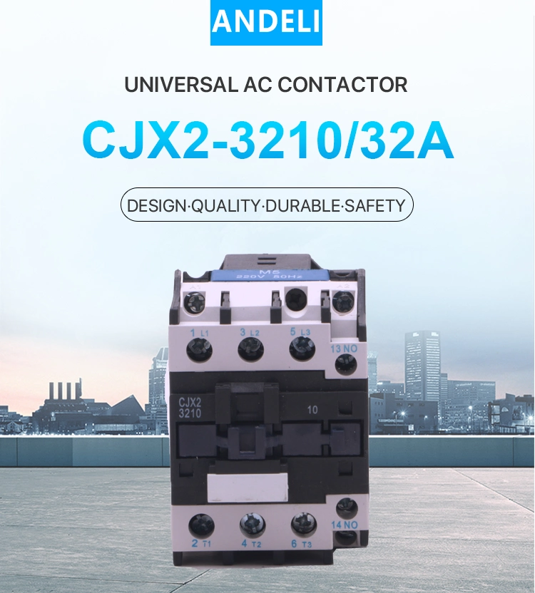 Andeli AC Contactor Cjx2-3210 32A 380V/220V Magnetic Contactor