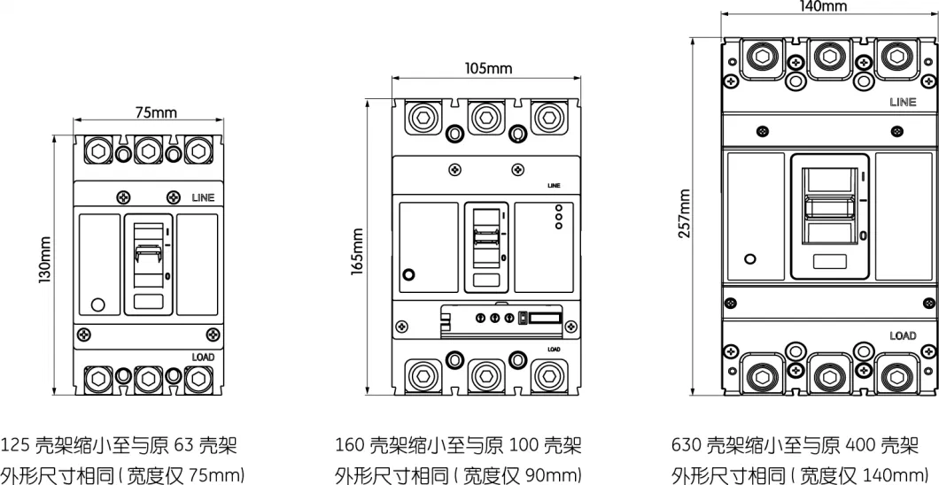 Compact Size Circuit Breaker 400A