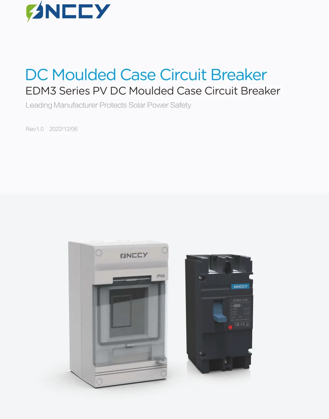 EDM3 DC Molded Case Circuit Breaker 500V 250A 2p MCCB