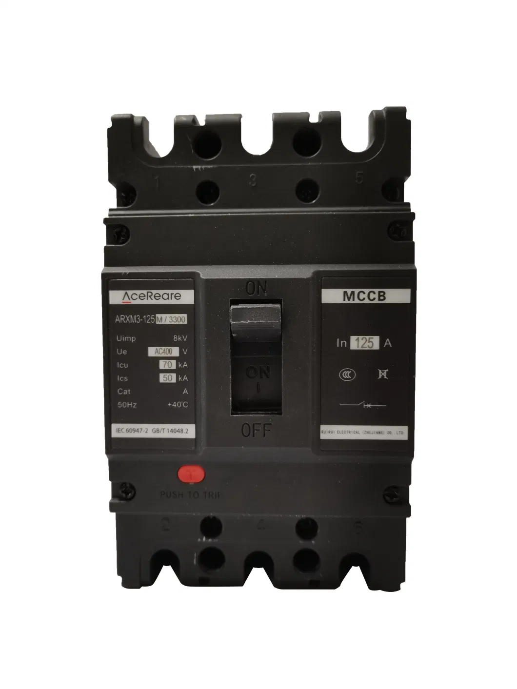 Inm 125A Moulded Case Circuit Breaker MCCB Electrical Circuit Breaker