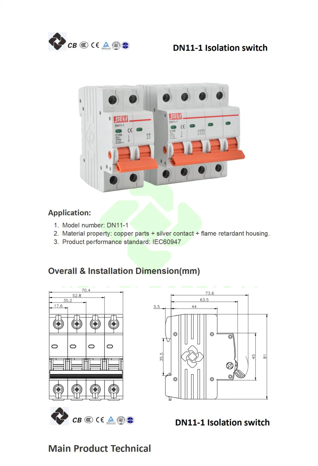 Jieli Scm Air Switch Small Circuit Breaker Protection Isolation Open Circuit Breaker