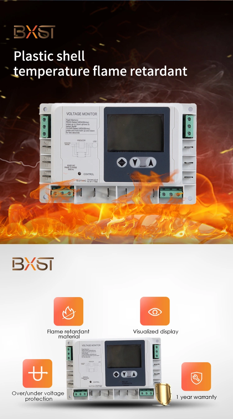 Bx-V178 New Product Home Relay Controlled Three Phase Battery Voltage Monitor Voltage Protector