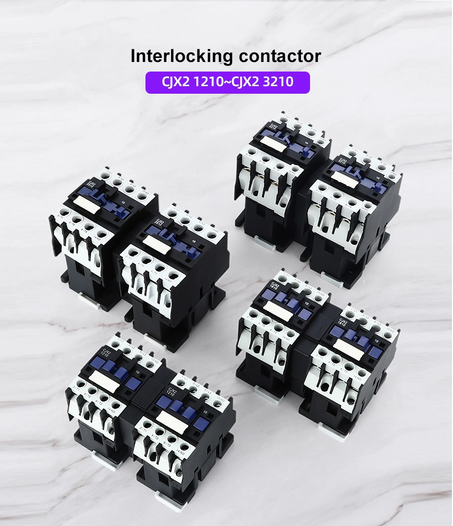 Good Service 220V; 380V; 415V; 440V; 660V 3 Phase Reversing Cjx2-N Interlocking Mechanically Interlocked Contactors Interlock Magnetic Contactor