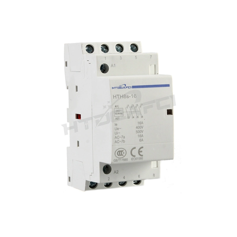 Factory Price Smart Household Contactor16A Single Phase 1 2 3 4 Poles Magnetic Modular AC