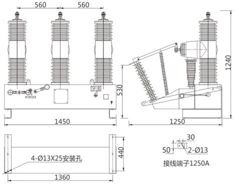 Fenarro Frzw32 Series Outdoor Vacuum Circuit Breaker High Voltage Auto Recloser