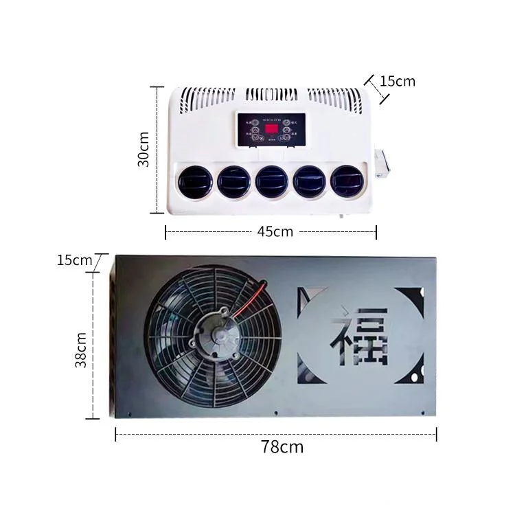 Wholesale Electric Square Shell External Unit Split Refrigeration Parking Air Conditioning 12V24V Low Voltage Protection Noise Reduction