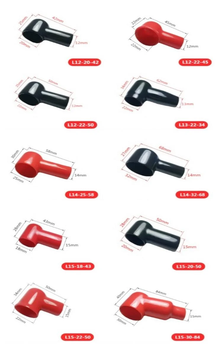 Manufacturer Supply PVC Battery Terminal Covers Red Black Flexible Protector