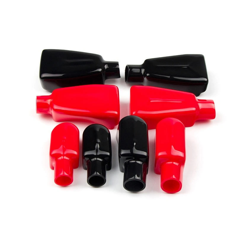 Auto Car Soft PVC Battery Terminal Covers Black and Red Top Post Battery Rubber Boot Protector