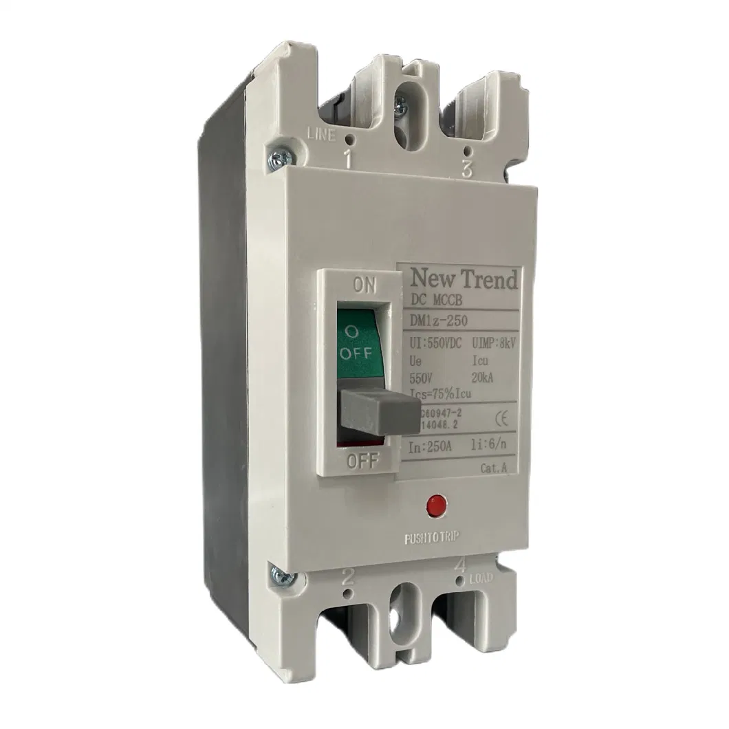 1 Pole 200 AMPS 250 AMPS 150A 160A 200A 250A DC 12V 24V 36V 48V 100V 250V 1p Solar PV DC Circuit Breaker MCCB