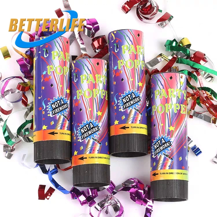 Custom Wholesale Christmas Birthday New Year Party Gift Inflatable Foil Balloon Pop Pops Snappers Fireworks Confetti Gun Shooter Magical Shots Firecrackers