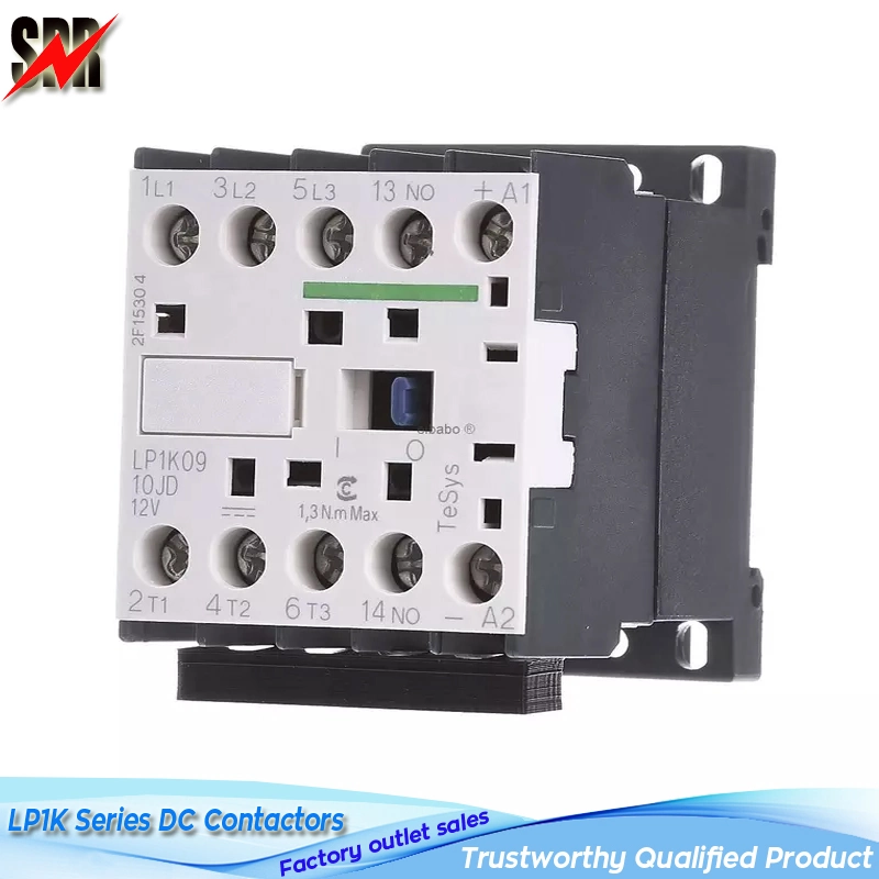 Lp1K/LC1-K / Cjx2-K Series DC Contactors (LC1-K06 LC1-K09 LC1-K12 Lp1-K06 Lp1-K09 Lp1-K12 DIN Rail or PCB Printed Circuit Board Solder Pin Mini Contactor)