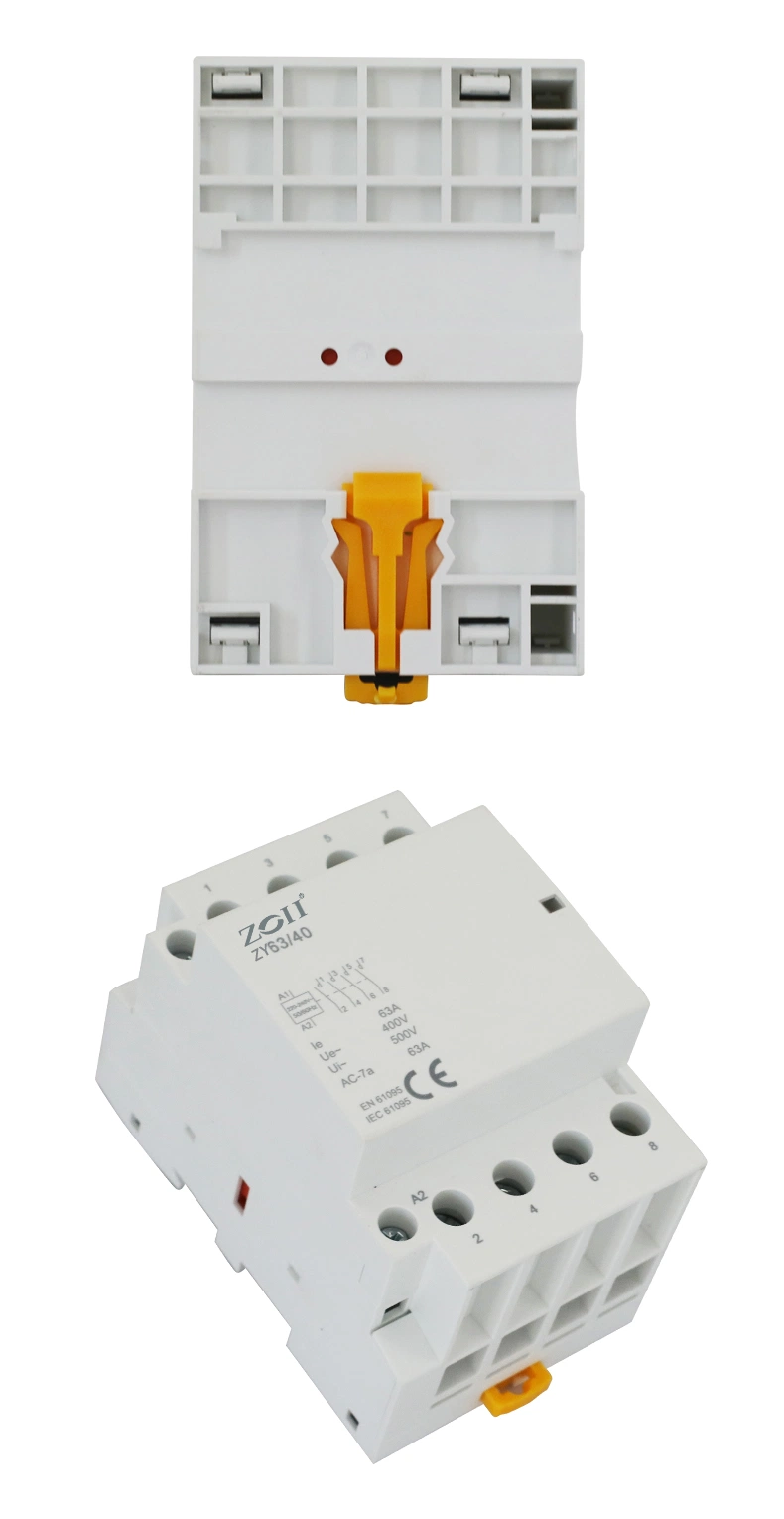 2p 63A 2no 220V/230V 50/60Hz AC Modular Contactor with Manual Control Switch