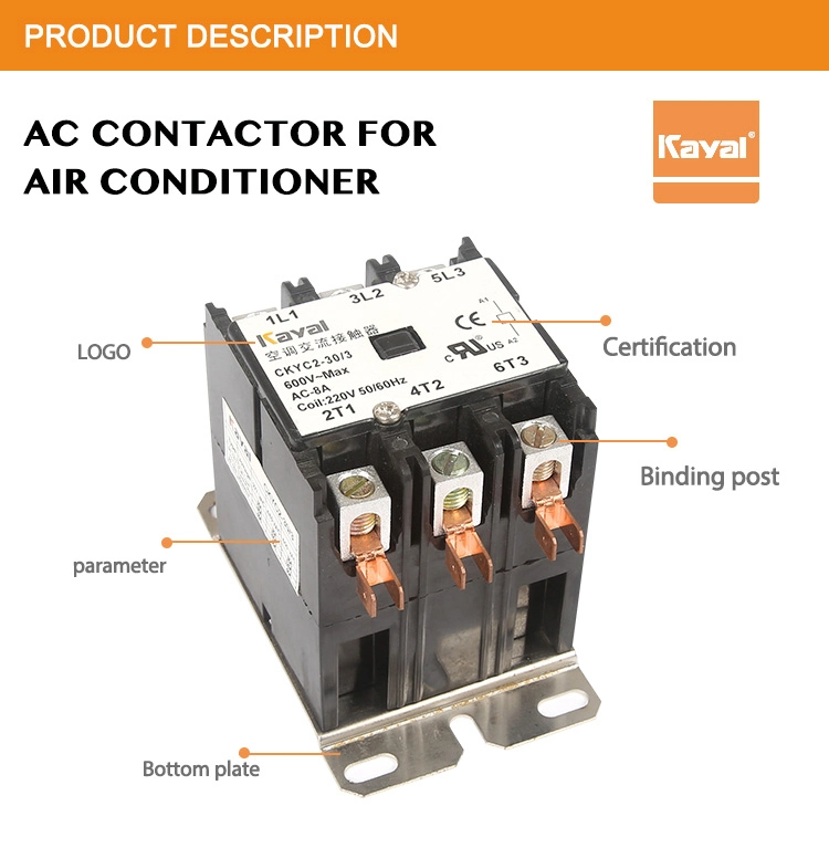 Air Conditioning AC Contactor 40A Electrical Dp Contactor
