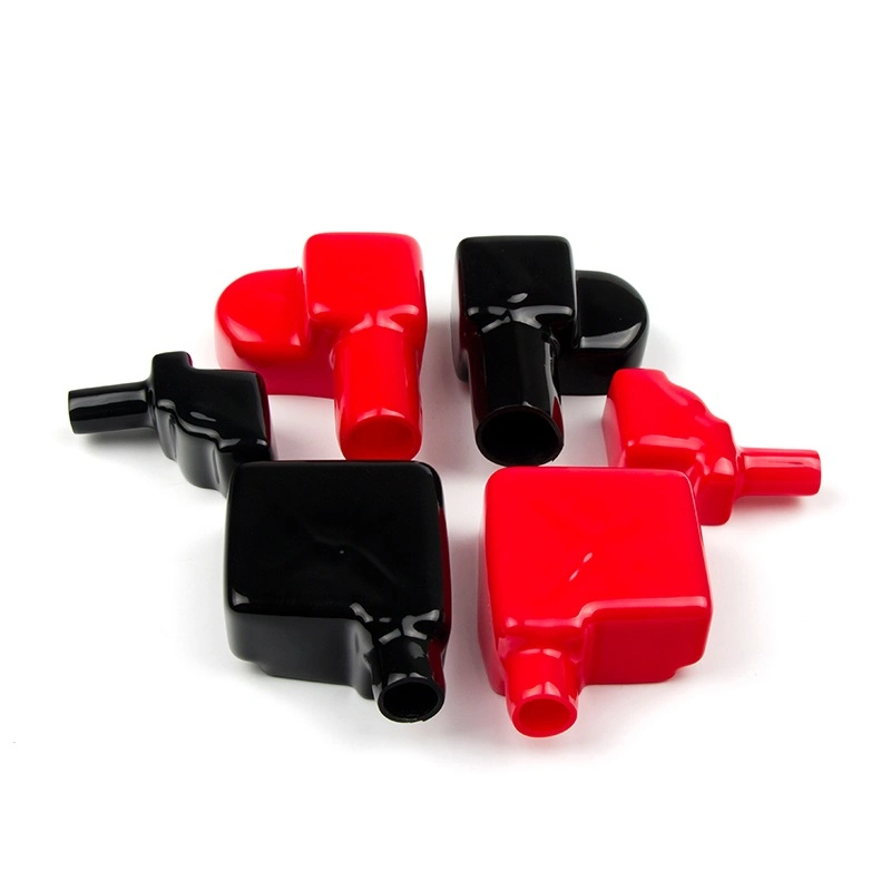 Auto Car Soft PVC Battery Terminal Covers Black and Red Top Post Battery Rubber Boot Protector