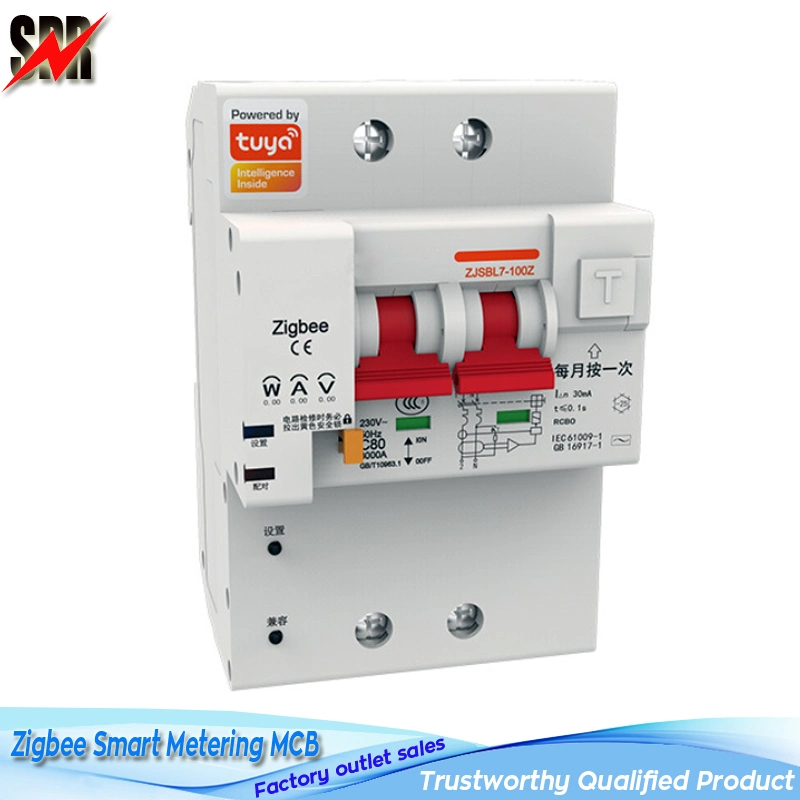 Model Zjsbl7-100z Zigbee Tuya WiFi Smart Metering Circuit Breaker Internet of Things Open Intelligent Remote Wireless Control MCB (without leakage)