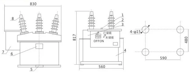 Fenarro Frzw8 Series Outdoor Vacuum Circuit Breaker High Voltage Auto Recloser