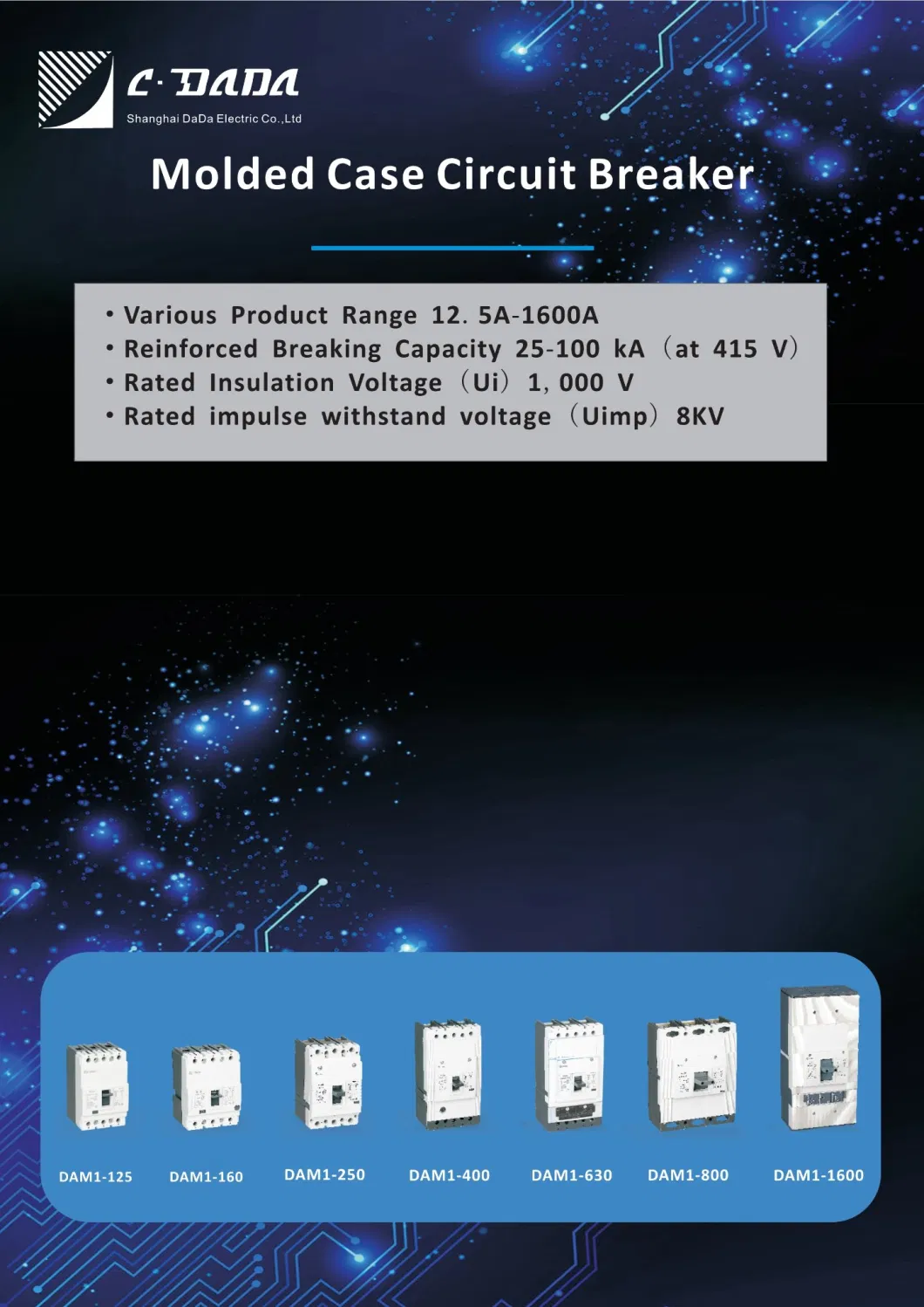 Low Voltage Circuit Breakers 400, 500, 630, 800A Asta Electronic MCCB with CE