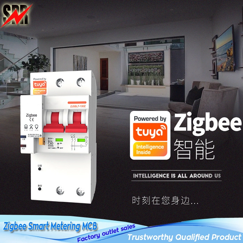 Model Zjsbl7-100z Zigbee Tuya WiFi Smart Metering Circuit Breaker Internet of Things Open Intelligent Remote Wireless Control MCB (without leakage)