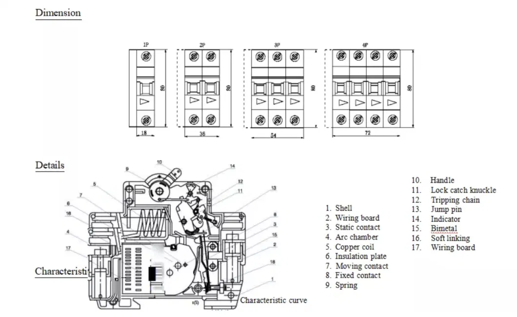 Air Switch Small Circuit Breaker Protection Isolation Open Circuit Breaker Household Cm7hl-Isolating Switch Air Circuit Breaker Air Switch