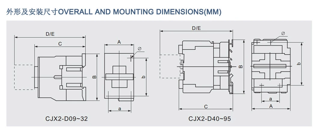 Stc-D Series LC1-Ds Electric 220V 3p 9A AC Contactor