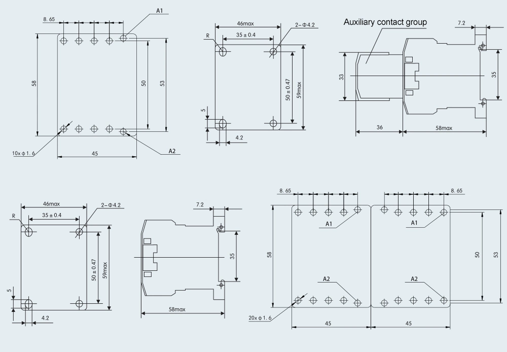 Aoasis Factory Direct Manufacturer Cjx2-K06/09/12 AC/DC 3p Mini Contactor Price