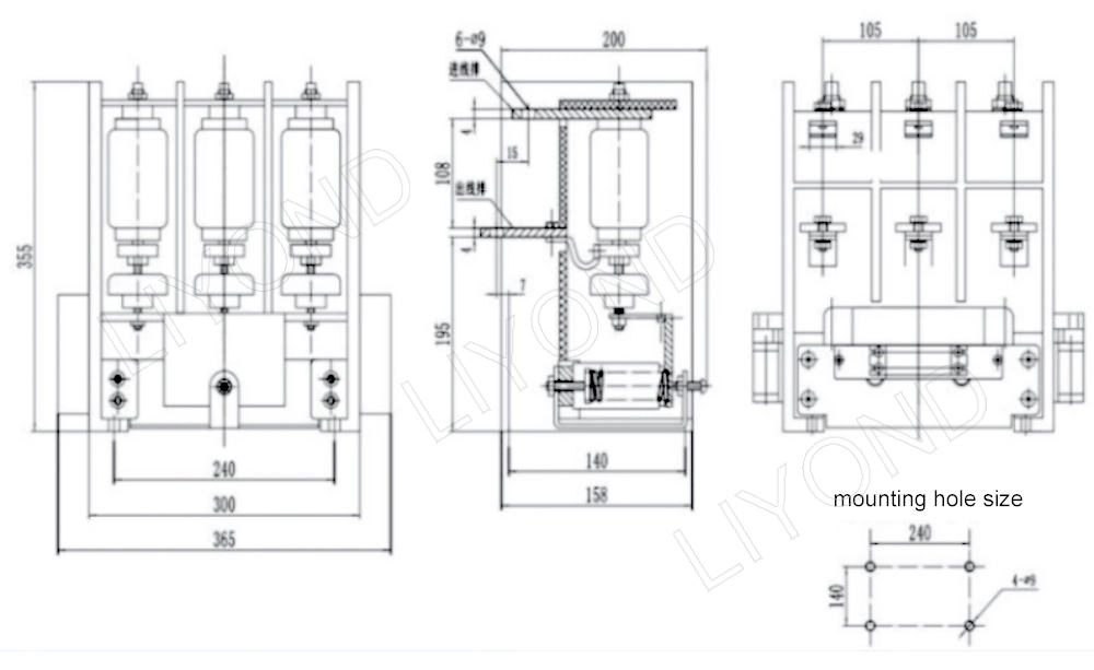 Liyond 3.6kv Low Voltage 400A 630A Vacuum Contactor