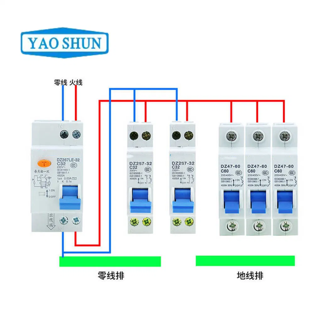 Air Switch Miniature Circuit Breaker Open Air Protector Dz47dz1581p2p3p4PC1a125A