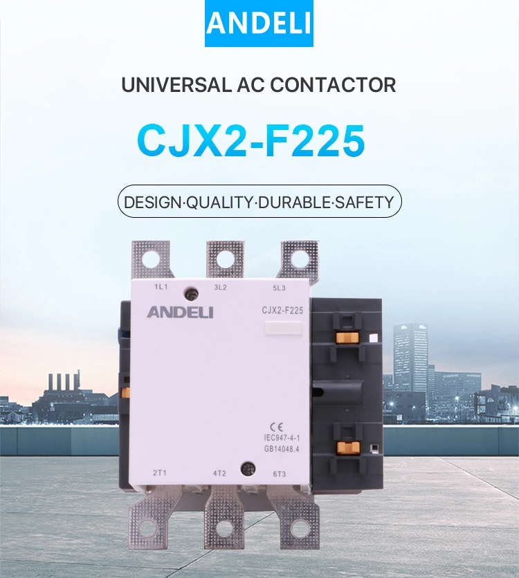 Andeli Cjx2-F225 225A 380V AC 3 Phase Magnetic Contactor