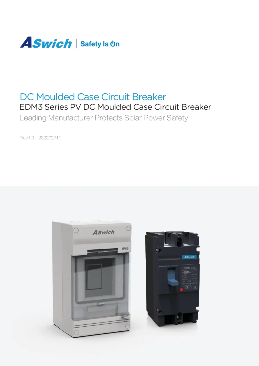 Solar PV Molded Case Circuit Breakers 2 Pole 3pole 4 Pole DC 1500V DC1000V DC500V DC MCCB 125A 250A 400A for Solar Storage System