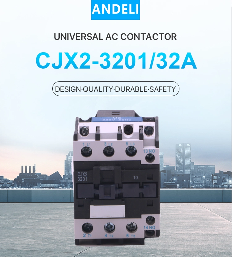 Andeli AC Contactor Cjx2-3201 32A 380V/220V Magnetic Contactor