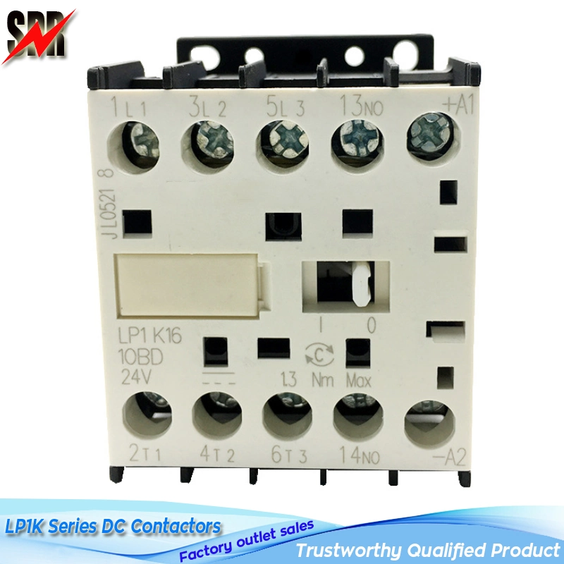 Lp1K/LC1-K / Cjx2-K Series DC Contactors (LC1-K06 LC1-K09 LC1-K12 Lp1-K06 Lp1-K09 Lp1-K12 DIN Rail or PCB Printed Circuit Board Solder Pin Mini Contactor)